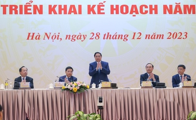 Thủ tướng Phạm Minh Chính dự Hội nghị tổng kết năm 2023, triển khai kế hoạch năm 2024 của Bộ GTVT